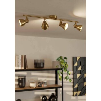 Eglo SERAS Ceiling Light LED gold, brass, 4-light sources