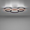 Leuchten-Direkt TROOPER Ceiling Light LED Wood like finish, black, 1-light source
