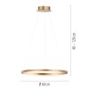 Leuchten-Direkt TITUS Pendant Light LED brass, 1-light source