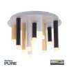 Paul Neuhaus PURE-GEMIN Ceiling Light LED aluminium, black, 12-light sources