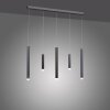 Paul Neuhaus PURE-GEMIN Pendant Light LED aluminium, black, 5-light sources