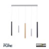 Paul Neuhaus PURE-GEMIN Pendant Light LED aluminium, brass, black, 5-light sources