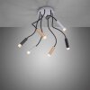 Paul Neuhaus PURE-GEMIN Ceiling Light LED aluminium, brass, black, 6-light sources