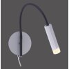 Paul Neuhaus PURE-GEMIN Wall Light LED aluminium, black, 1-light source