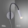 Paul Neuhaus PURE-GEMIN Wall Light LED aluminium, black, 1-light source
