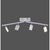 Paul Neuhaus PURE-MIRA Ceiling Light LED aluminium, 4-light sources, Remote control