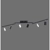Paul Neuhaus PURE-MIRA Ceiling Light LED black, 6-light sources, Remote control