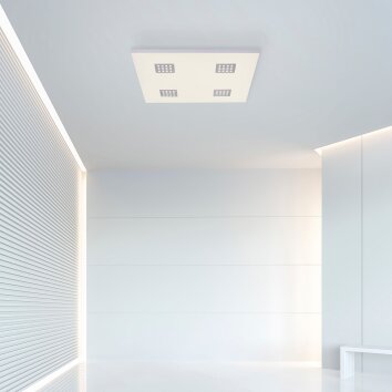 Paul Neuhaus PURE-NEO Ceiling Light LED aluminium, 4-light sources, Remote control