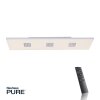 Paul Neuhaus PURE-NEO Ceiling Light LED aluminium, 3-light sources, Remote control