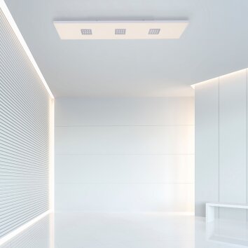 Paul Neuhaus PURE-NEO Ceiling Light LED aluminium, 3-light sources, Remote control