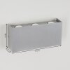 MORENOS Outdoor Wall Light LED silver, white, 6-light sources