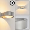 AZERVADINHA Outdoor Wall Light LED silver, 1-light source