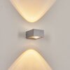 CURVEL Outdoor Wall Light LED silver, 2-light sources