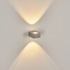 CURVEL Outdoor Wall Light LED silver, 2-light sources