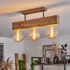 HEIMOLA Ceiling Light brown, Wood like finish, black, 3-light sources