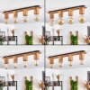 HEIMOLA Ceiling Light brown, Wood like finish, black, 4-light sources