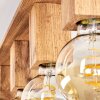 HEIMOLA Ceiling Light brown, Wood like finish, black, 4-light sources