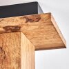 HEIMOLA Ceiling Light brown, Wood like finish, black, 4-light sources
