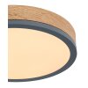 Globo DORO Ceiling Light LED grey, Wood like finish, 1-light source