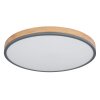 Globo DORO Ceiling Light LED grey, Wood like finish, 1-light source, Remote control