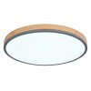 Globo DORO Ceiling Light LED grey, Wood like finish, 1-light source, Remote control