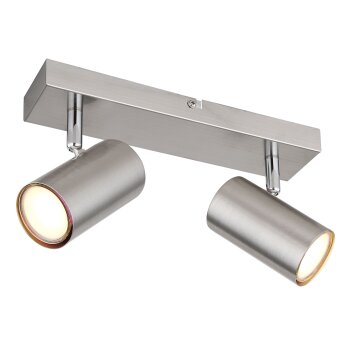 Globo ROBBY Ceiling Light matt nickel, 2-light sources