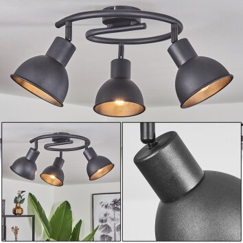 KANSELA Ceiling Light black, 3-light sources