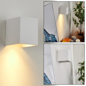 PICENO Wall Light can be painted with regular paint, white, 1-light source