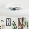 TIRKKALA ceiling fan LED white, 1-light source