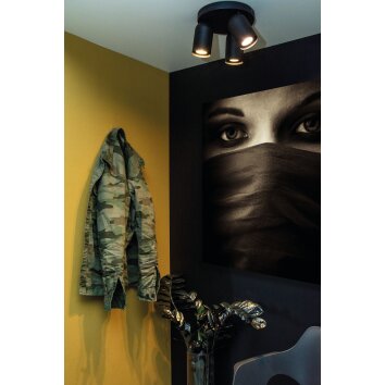 Lucide PUNCH Ceiling Light black, 3-light sources