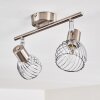 PARADO Ceiling light matt nickel, 2-light sources