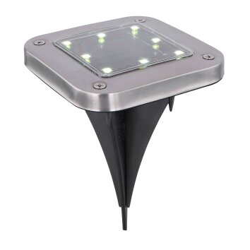 Globo SOLAR ground spike LED stainless steel, 8-light sources