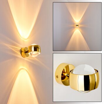 SAPRI Wall Light gold, 1-light source