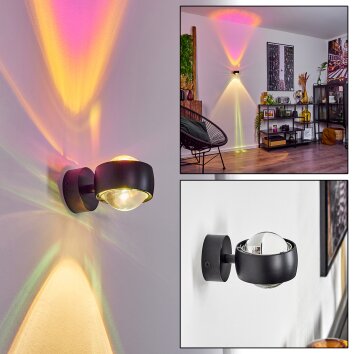 SAPRI Wall Light black, 1-light source