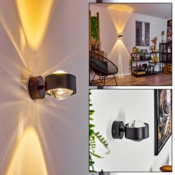 SAPRI Wall Light black, 1-light source