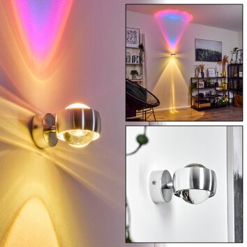 SAPRI Wall Light silver, 1-light source