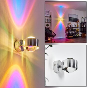 SAPRI Wall Light silver, 1-light source