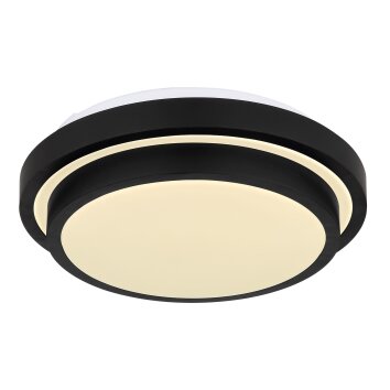 Globo GREGORY Ceiling Light LED black, white, 1-light source, Motion sensor