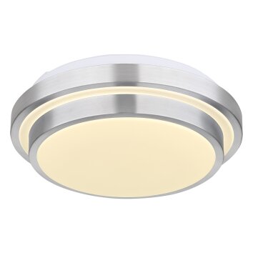 Globo GREGORY Ceiling Light LED aluminium, white, 1-light source, Motion sensor