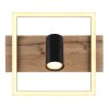 Globo KASSU Ceiling Light LED Wood like finish, black, white, 1-light source