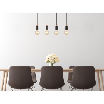 Globo MATTI Pendant Light Ecru, black, 4-light sources