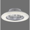 Leuchten-Direkt PATRICK ceiling fan LED silver, 1-light source, Remote control, Colour changer