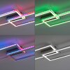 Leuchten-Direkt FELIX60 Ceiling Light LED brushed steel, 1-light source, Remote control, Colour changer