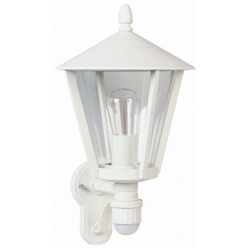 Albert 1815 outdoor wall light white, 1-light source, Motion sensor