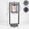 PARKKOLA pedestal light anthracite, 1-light source