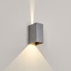 HOODS Outdoor Wall Light LED grey, 2-light sources