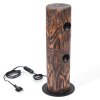 CANEDO Table lamp Dark wood, black, 2-light sources