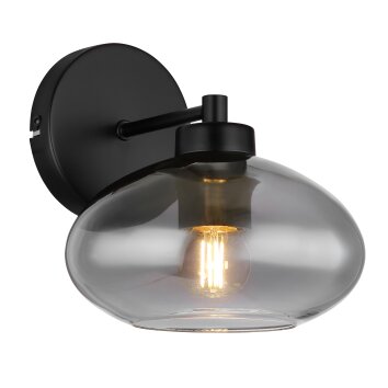 Globo SHAUN Wall Light black, 1-light source