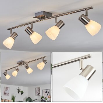 VILLASECA Ceiling Light LED matt nickel, 4-light sources