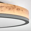 SALMI Ceiling Light LED anthracite, brown, Wood like finish, 1-light source